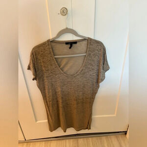 Bcbg Maxazria Women’s Beige Burnout T Shirt Size XXS